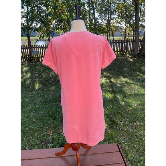 Miss Elaine Relax Pink Zip-Up Robe Size Medium Vintage - Picture 4 of 10